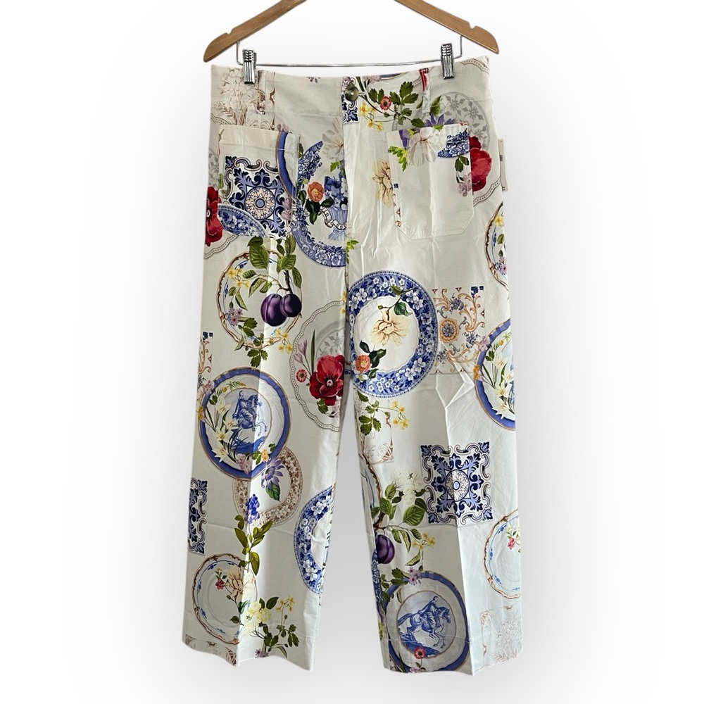NWOT ANTHROPOLOGIE MAEVE Colette Cropped Wide-Leg Pants - Picture 4 of 10